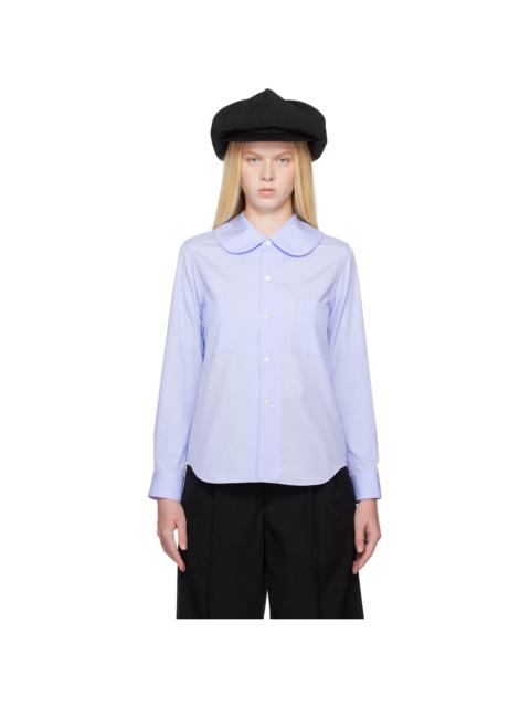 Comme des Garçons GIRL Blue Patch Pocket Peter Pan Collar Shirt