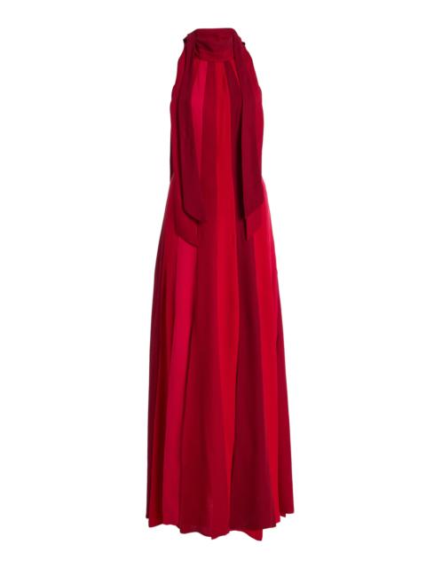 ROSIE ASSOULIN Exclusive Car Wash Silk Chiffon Gown red