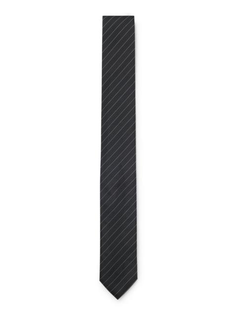 HUGO DIAGONAL-PINSTRIPE TIE IN SILK JACQUARD