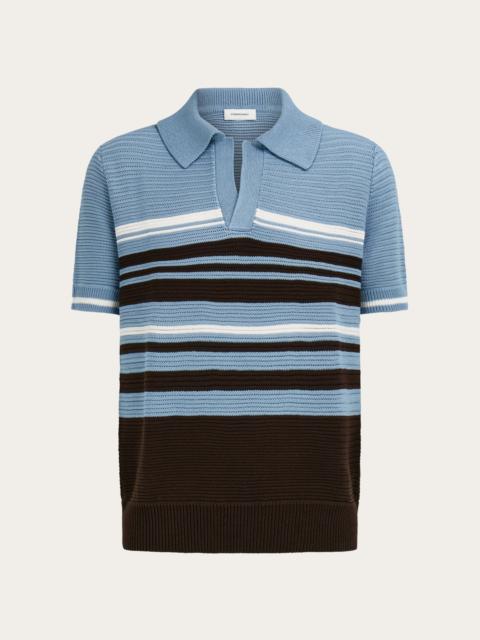 FERRAGAMO Cotton knit polo shirt