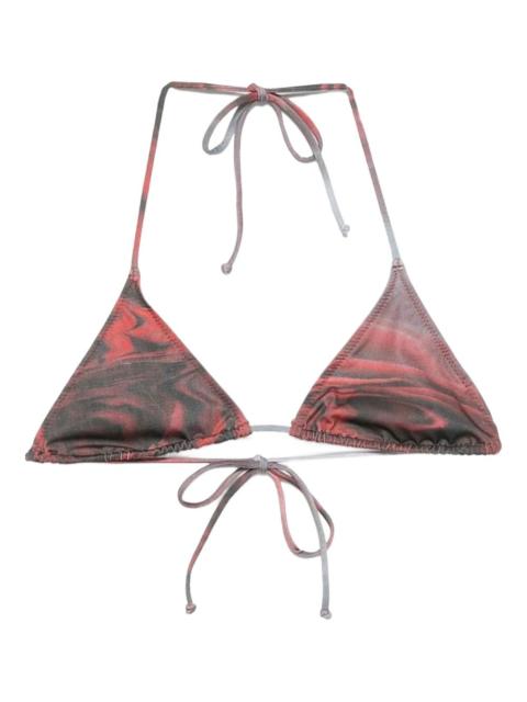 Jean Paul Gaultier Blurry Roses bikini top