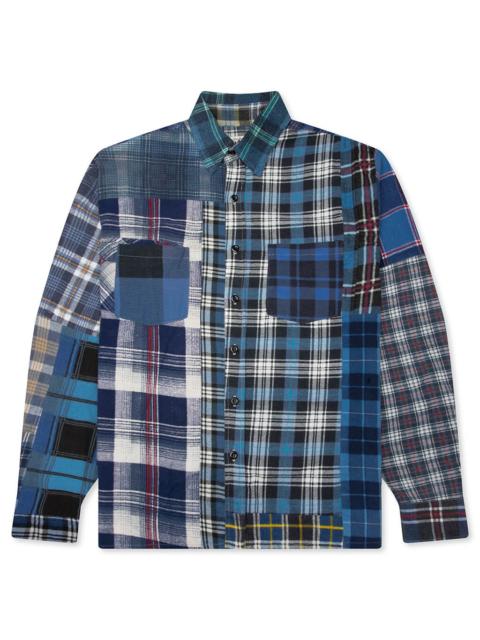 NEEDLES STRAIGHT HEM FLANNEL SHIRT - ASSORTED