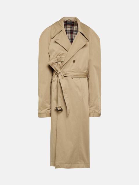 BALENCIAGA Cotton gabardine trench coat