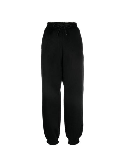 MSGM logo-embroidered tapered-leg trousers