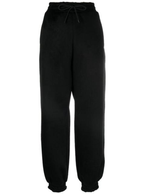 logo-embroidered tapered-leg trousers