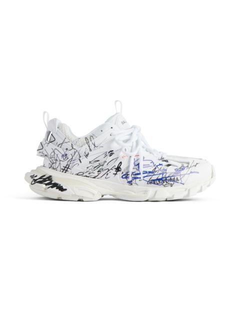 BALENCIAGA Men's Track Autographe Sneaker in White/black/blue/red
