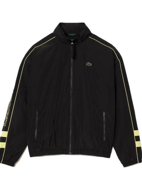 LACOSTE Contrast Water Resistant Zipped Taffeta Jacket "Black / Yellow" BH1607 6TV