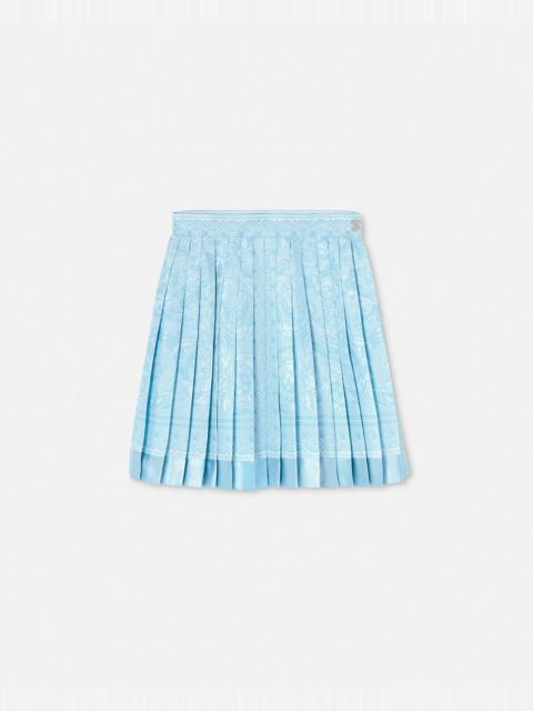 VERSACE Barocco Silk Pleated Skirt