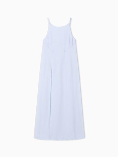EMPORIO ARMANI GEORGETTE DRESS WITH A FLUID LINE