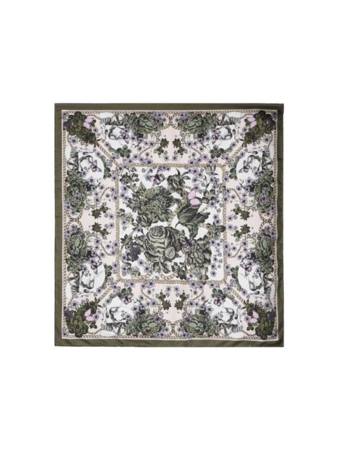 Alexander McQueen Blossom Skull scarf