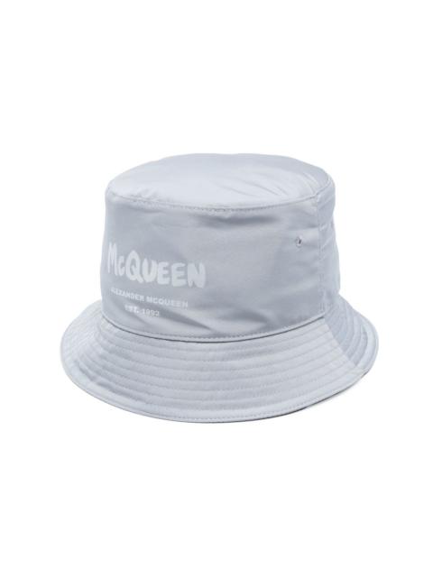 Alexander McQueen logo-print bucket hat