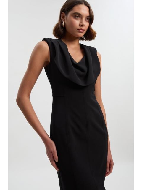 KAREN MILLEN Tailored Drape Midi Pencil Dress