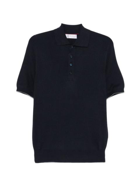 Brunello Cucinelli ribbed polo shirt