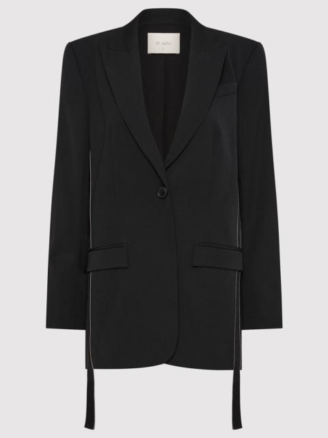 ST. AGNI Side Stripe Blazer - Black