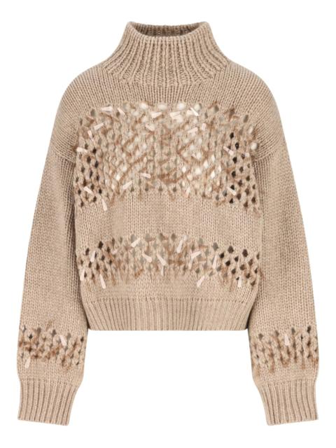 Brunello Cucinelli Brunello Cucinelli Openwork Ribbed Sweater