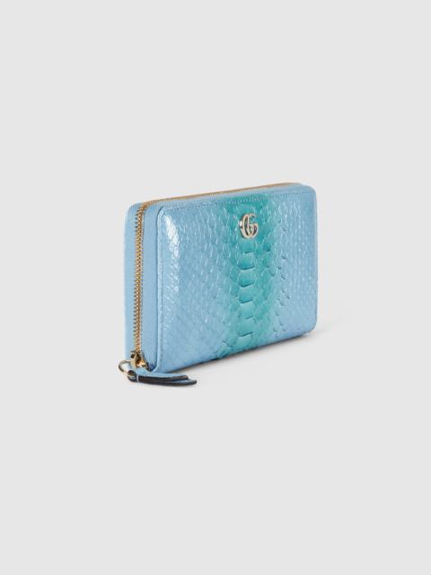 GUCCI GG Marmont python zip-around wallet