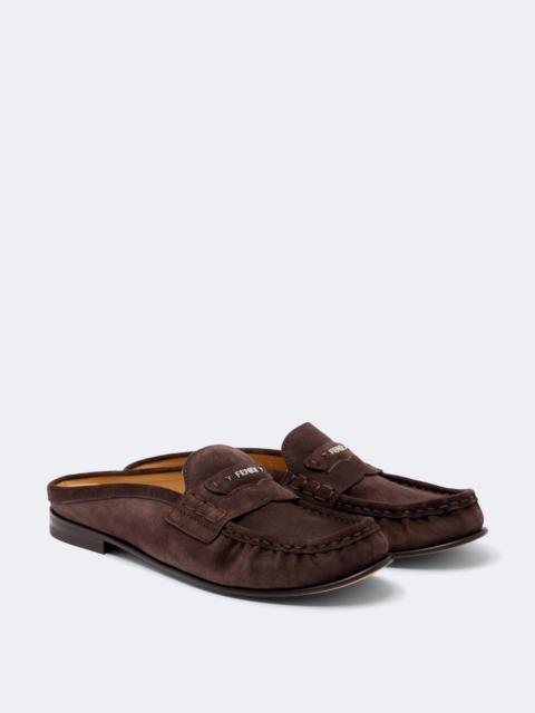 FENDI Suede mules