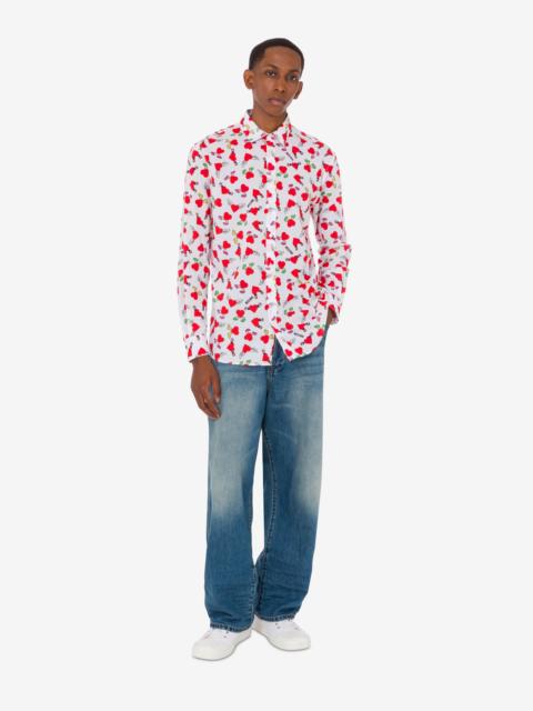 Moschino LIGHTWEIGHT COTTON POPLIN SHIRT WITH PRINT