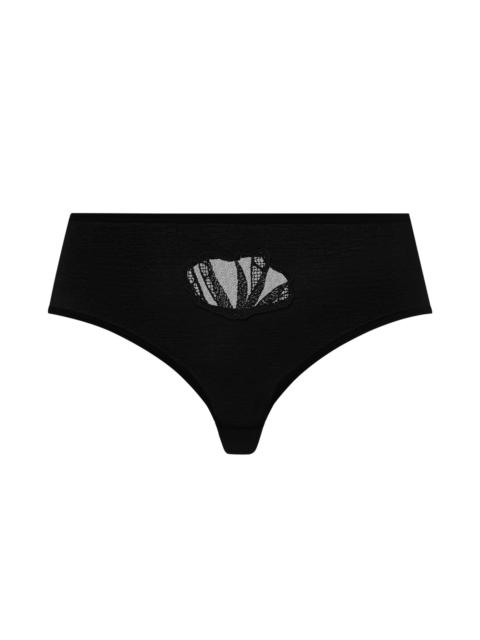 HANRO Rosaria Embroidered Cotton High Cut Brief