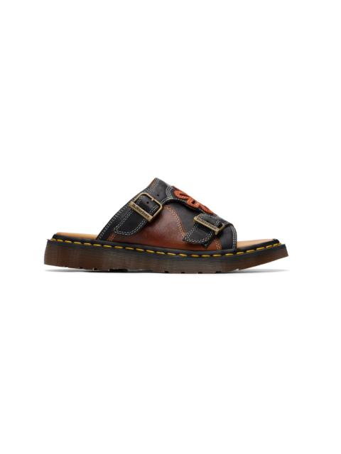 Dr. Martens Black Dayne 'Made In England' Applique Sandals