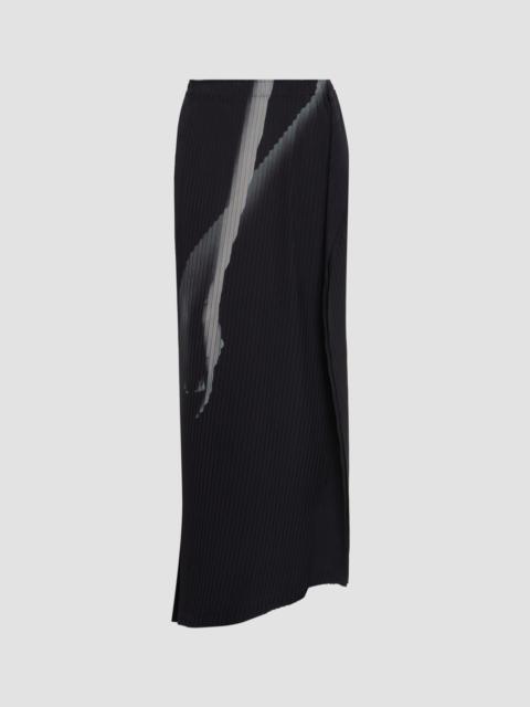 ISSEY MIYAKE Women's Hands of Lover Pleated A-Line Maxi Skirt - Black Hued