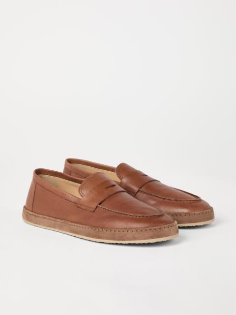 Brunello Cucinelli Soft calfskin loafer sneakers
