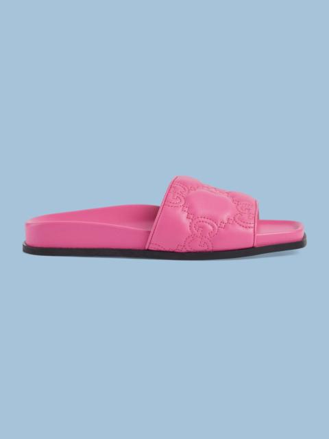 GUCCI Women's GG matelassé slide sandal