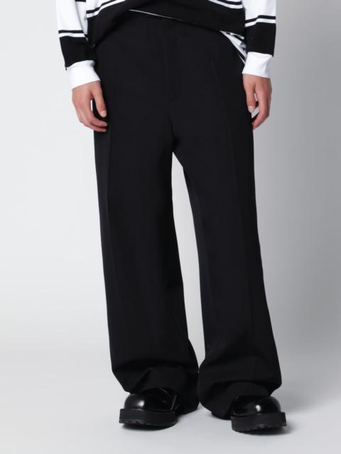 BALENCIAGA Wide-leg tailored trousers in black twill