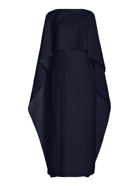 Hunter Dress in Dark Navy Cashmere with Winter Silk