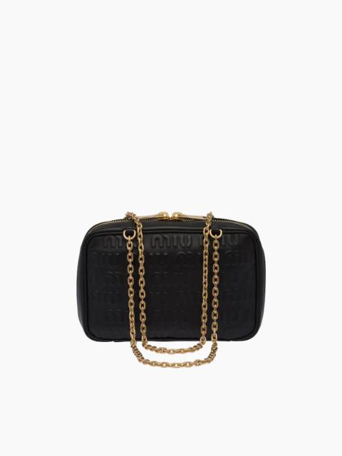Miu Miu Logo-embossed leather top-handle bag