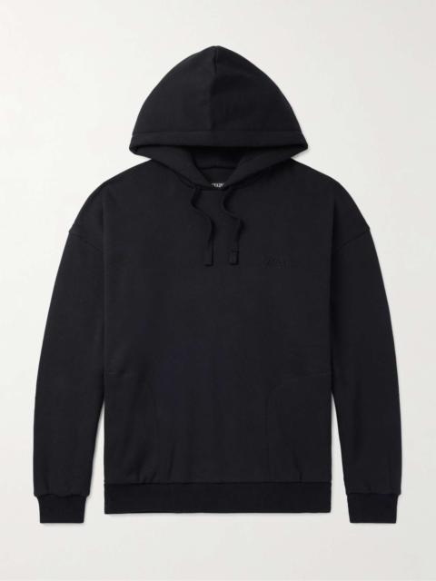 Logo-Embroidered Cotton-Blend Jersey Hoodie