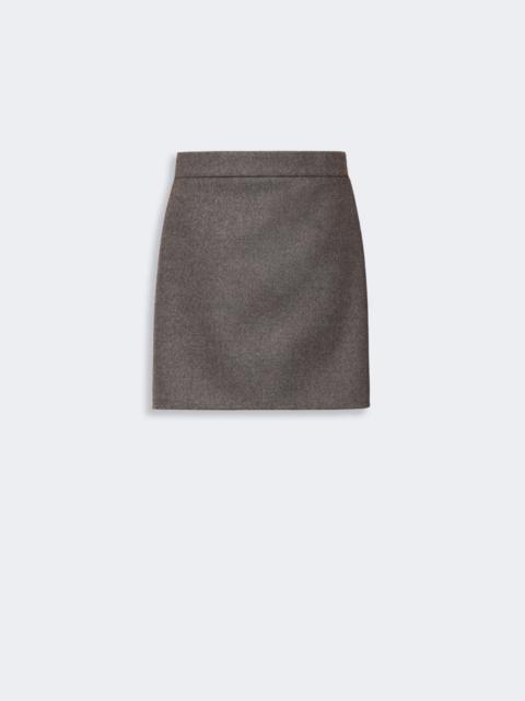 Max Mara ACINOSO Short double wool skirt - BROWN GREY