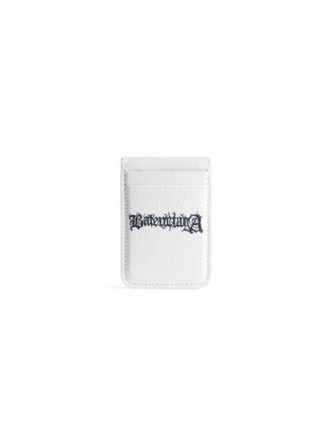 BALENCIAGA Men's Cash Magnet Card Holder Diy Metal  in White/black