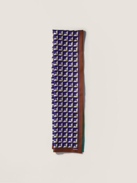 Miu Miu Printed silk scarf