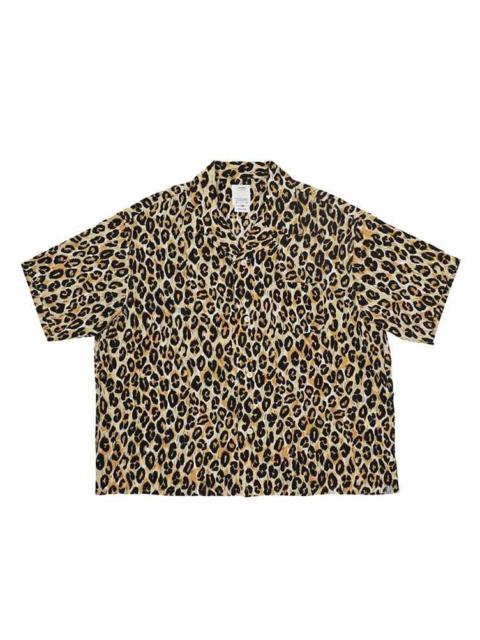 visvim CROSBY SHIRT S/S LEOPARD (CHIRIMEN) BEIGE