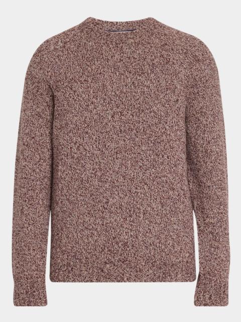 Brunello Cucinelli Men's Wool, Silk and Cashmere Donegal Crewneck Sweater