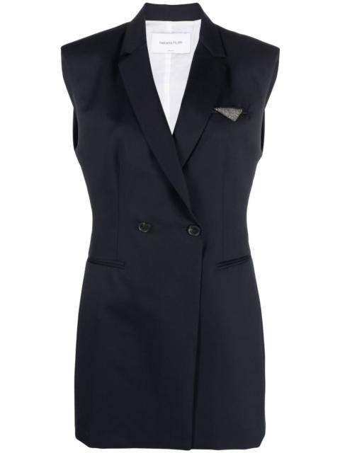 FABIANA FILIPPI sleeveless merino-wool blazer