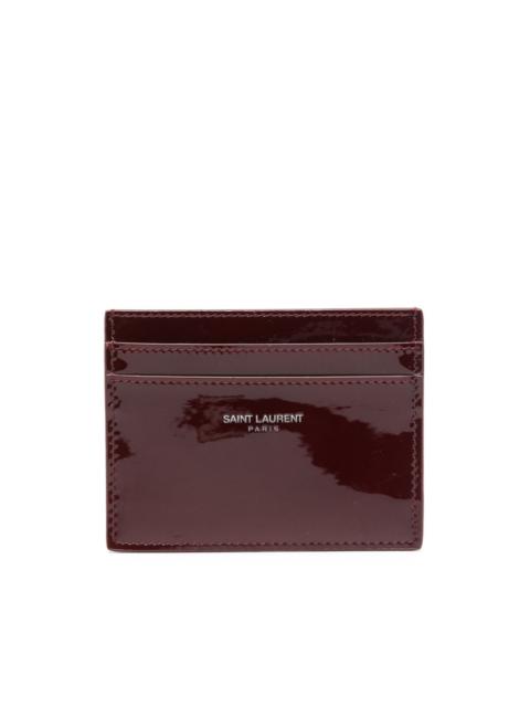 SAINT LAURENT patent-leather cardholder