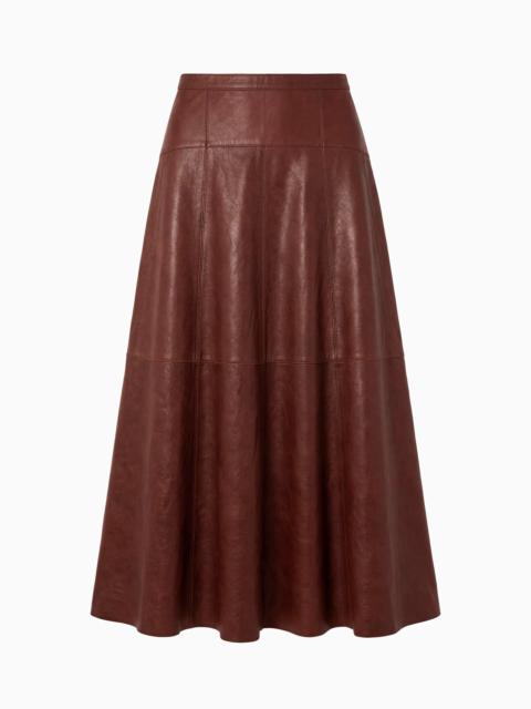 ULLA JOHNSON Aninda Leather Midi Skirt