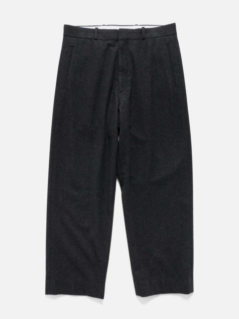 A.PRESSE Wool Flannel Wide Trousers Charcoal