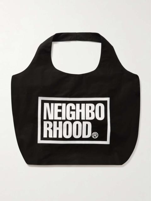 NEIGHBORHOOD ID Large Logo-Print Cotton-Twill Tote Bag
