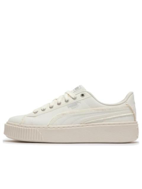 PUMA (WMNS) PUMA Basket Platform Fringe 'White' 399252-02