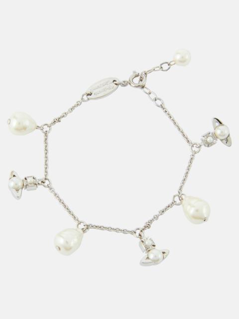 Vivienne Westwood Emiliana charm bracelet with pearls