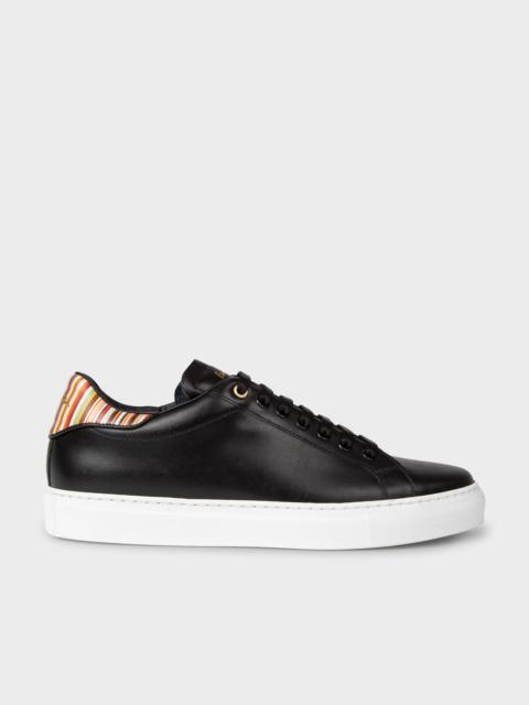 Paul Smith Leather 'Beck' Sneakers With 'Signature Stripe' Heel Panels