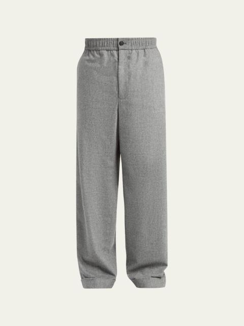 GIORGIO ARMANI Men's Stretch Wool-Cashmere Straight-Leg Trousers