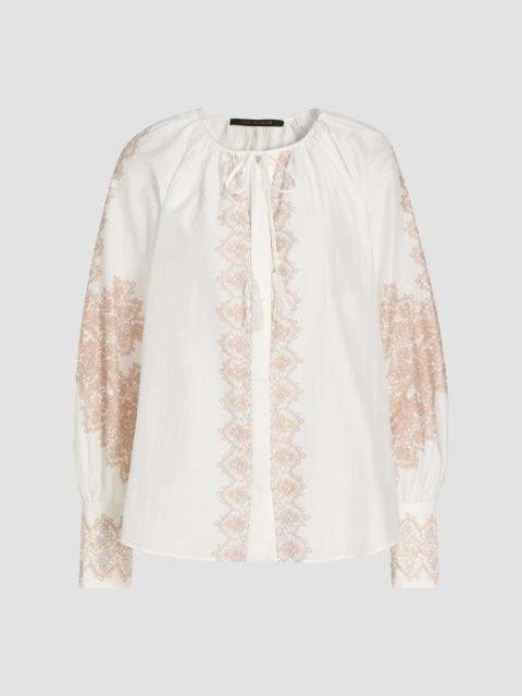 KOBI HALPERIN Women's Hope Lace Print Cotton-Silk Blouse - Ivory