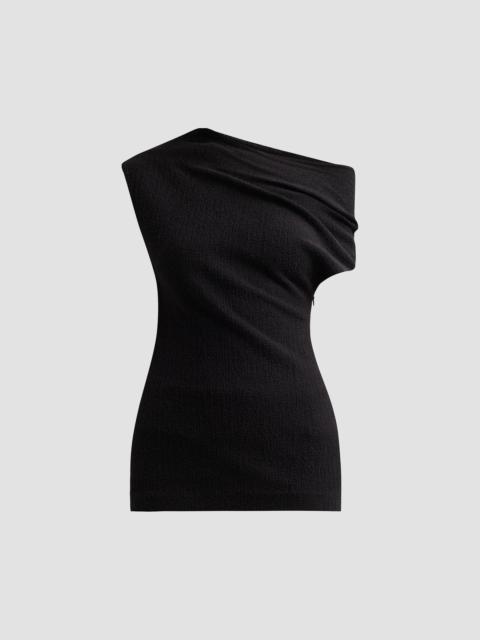 TOTEME Women's Draped One-Shoulder Top - Black