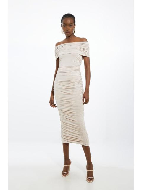 KAREN MILLEN Petite Drapey Slinky Jersey One Shoulder Maxi Dress
