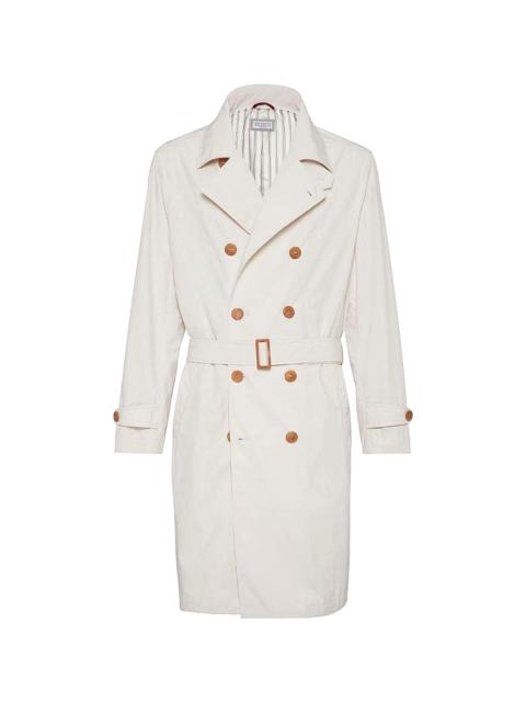 Brunello Cucinelli Double-Breasted Trench Coat "Ivory" BRUN819