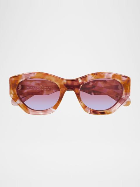Chloé Havana Acetate Cat-Eye Sunglasses